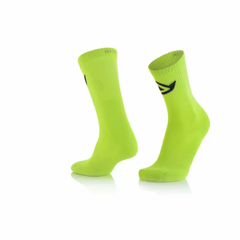 Cotton Socks Yellow Fluo Size S/M (39-41) - image