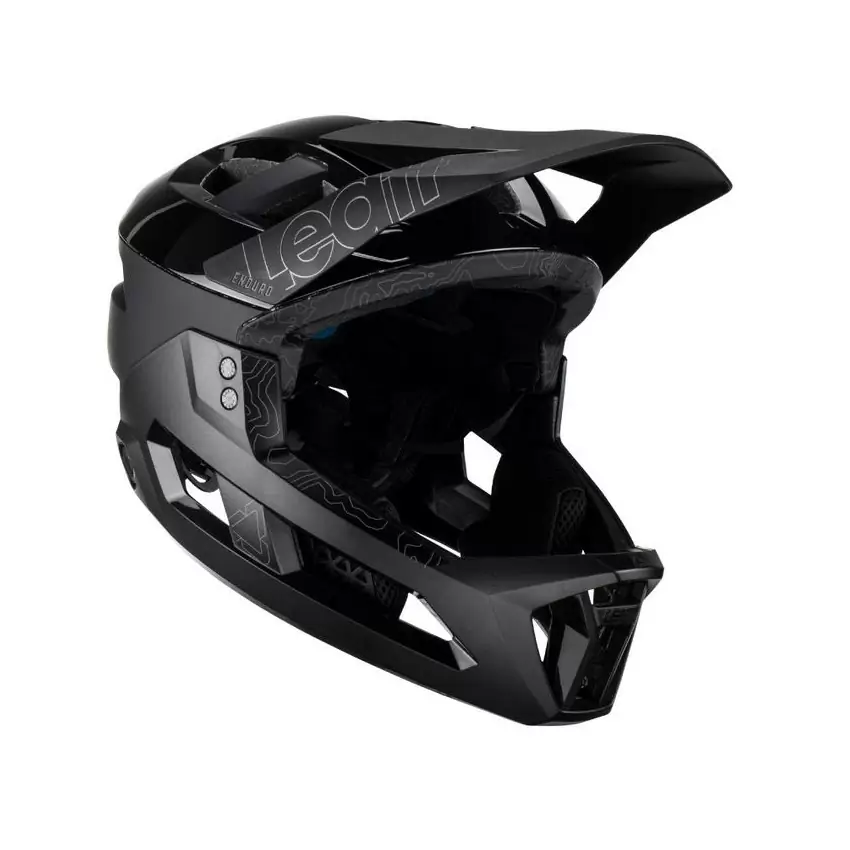 MTB Enduro 3.0 Helm, abnehmbarer Kinnschutz, 3 in 1, Schwarz, Größe M (55–59 cm) #3