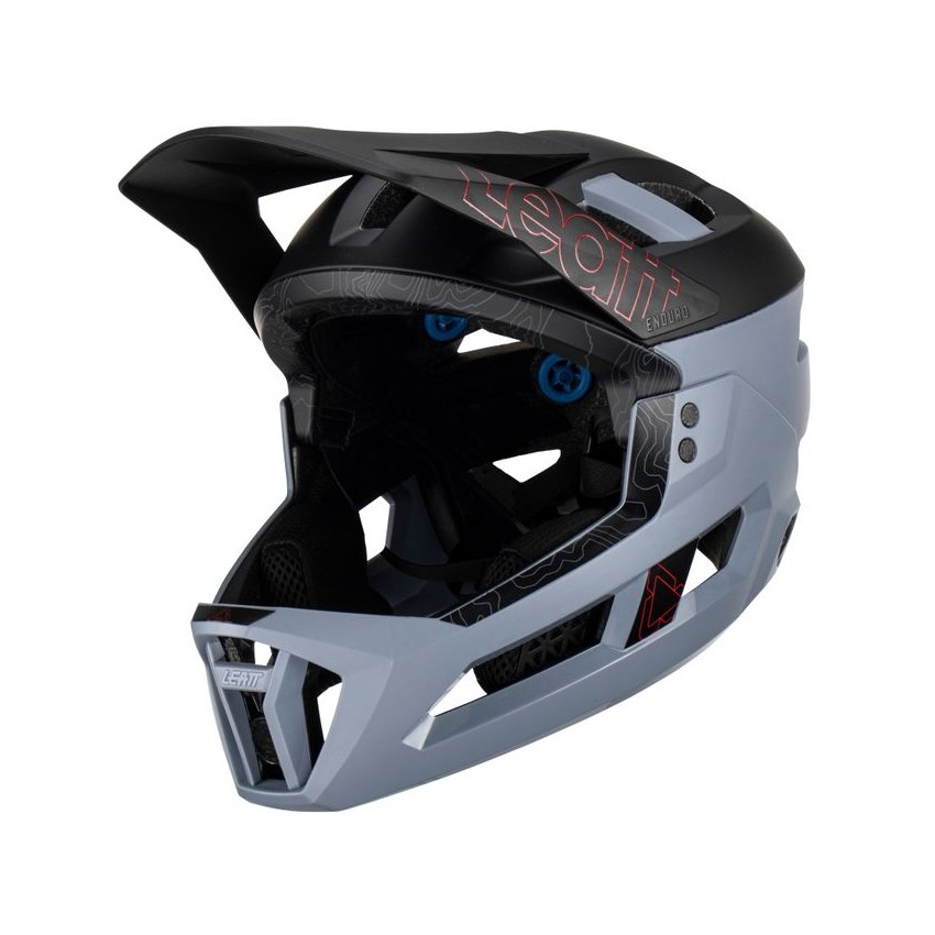MTB Enduro 3.0 Helm, abnehmbarer Kinnschutz, 3-in-1, Stahl, Größe S (51–55 cm)