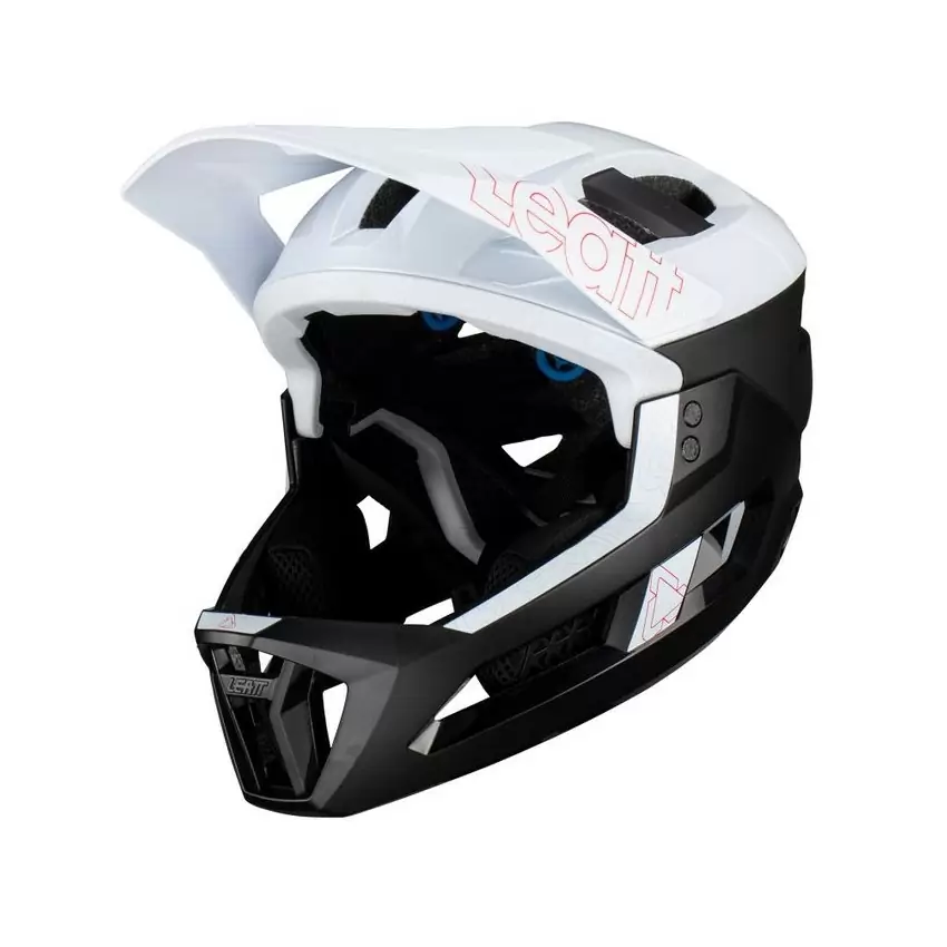 MTB Enduro 3.0 Helm, abnehmbarer Kinnschutz, 3 in 1, Weiß, Größe M (55–59 cm) - image