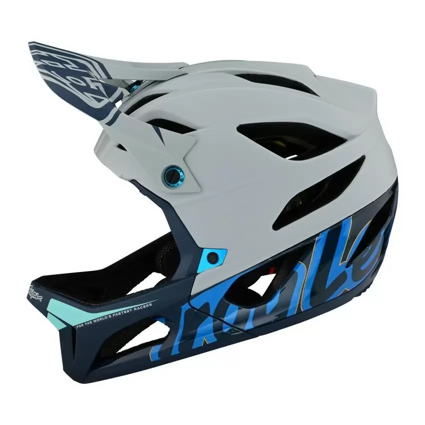 Stage Signature MTB Full Face Helmet Grey/Blue Size M/L (57-59cm) Tro