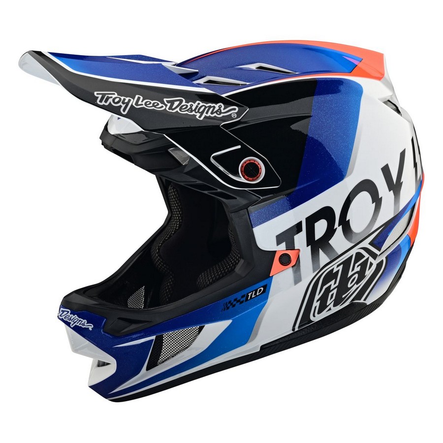 MTB Full Face Helmet D4 Composite MIPS Qualifier White/Blue Size XXL (62-63cm)