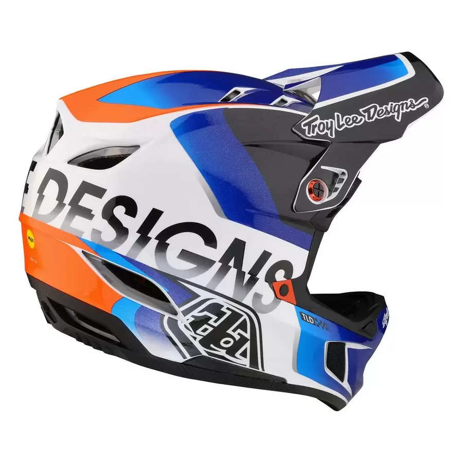 D4 Composite MIPS Qualifier Full Face MTB Helmet White/Blue Size S (55-56cm) #4