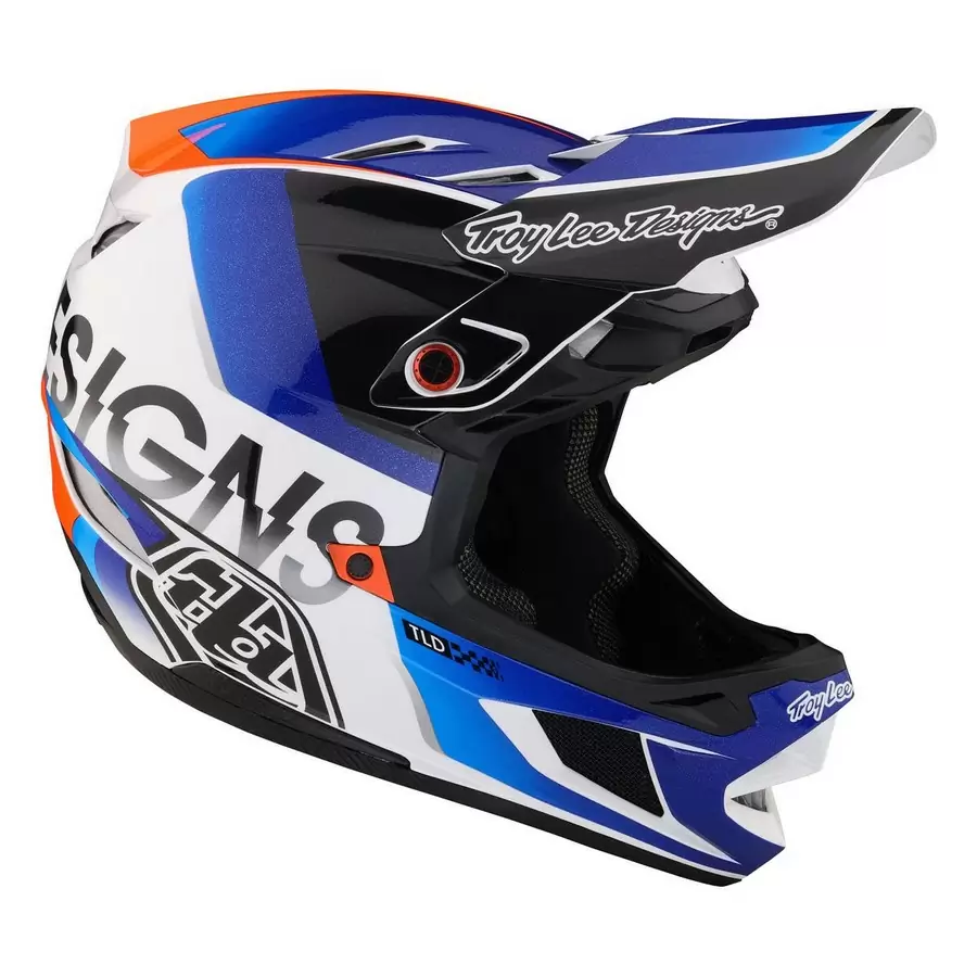 D4 Composite MIPS Qualifier Full Face MTB Helmet White/Blue Size L (58-59cm) #6