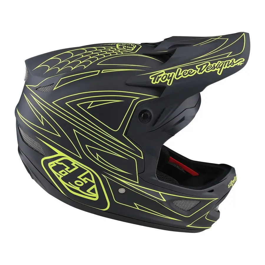 Casco MTB D3 FIBERLITE SPIDERSTRIPE in fibra di vetro e ultra ventilato giallo/grigio Taglia M #4