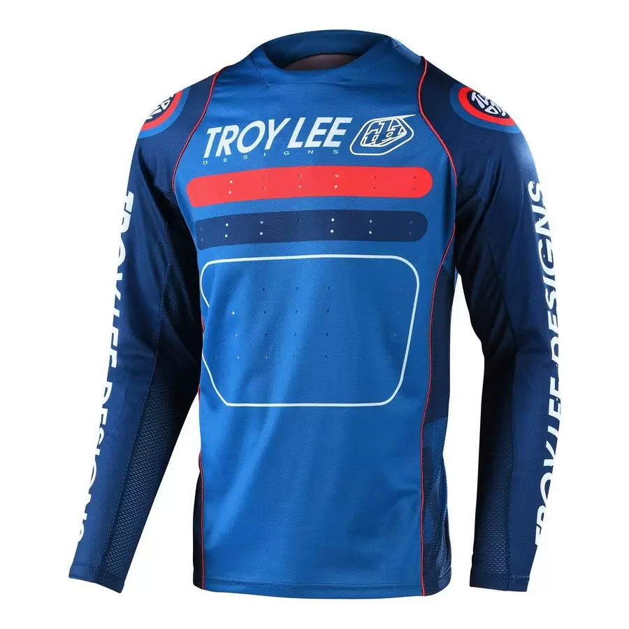 Long Sleeves MTB Sprint Drop In Jersey Blue Size XXL - image
