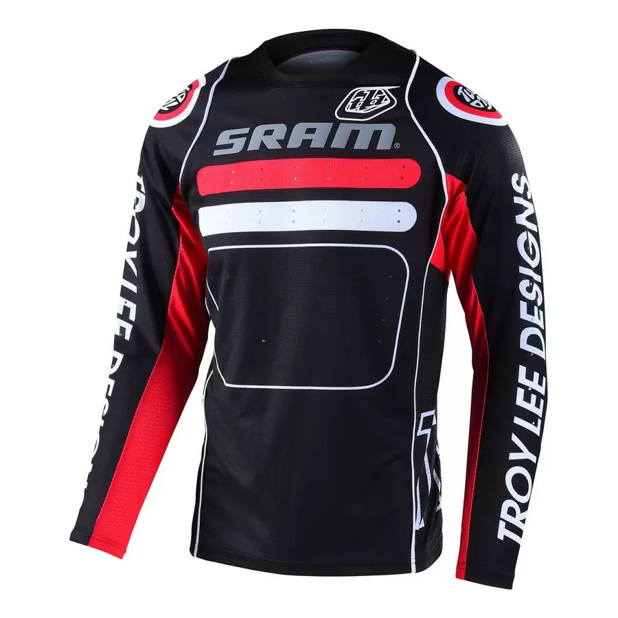 Long Sleeves MTB Sprint Drop In Jersey Sram Black/Red Size S - image