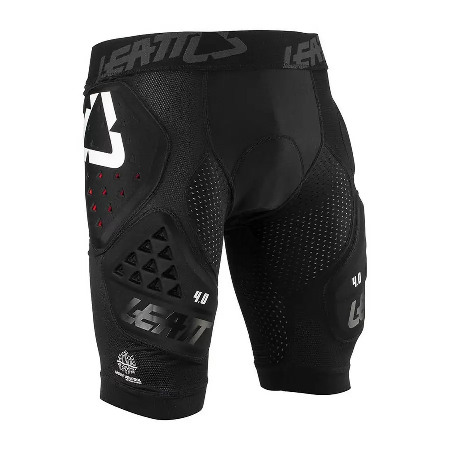 Pantalón corto de protección 3DF 4.0 con protecciones laterales y badana negro talla L #4