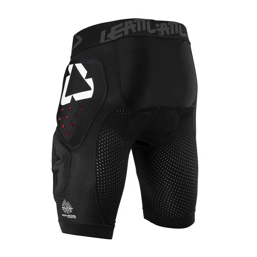 Pantalón corto de protección 3DF 4.0 con protecciones laterales y badana negro talla L #5