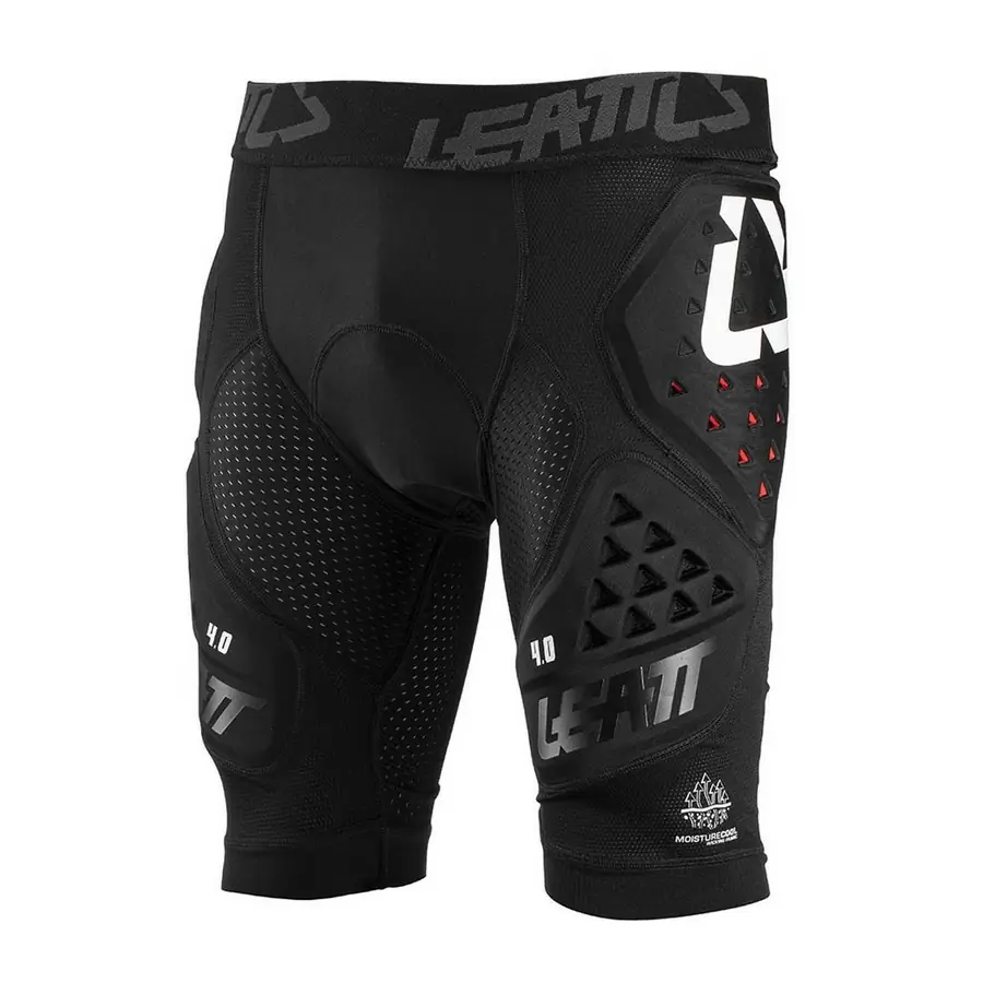 Pantalón corto de protección 3DF 4.0 con protecciones laterales y badana negro talla L #6
