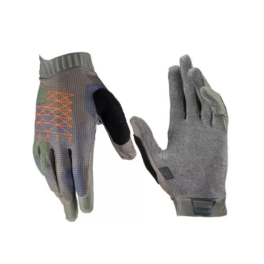 MTB Gloves 1.0 GripR Grey/Orange Size S - image