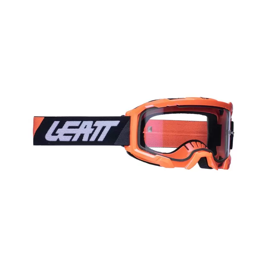Gafas MTB Velocity 4.5 Lente Transparente Negro/Naranja Neón - image