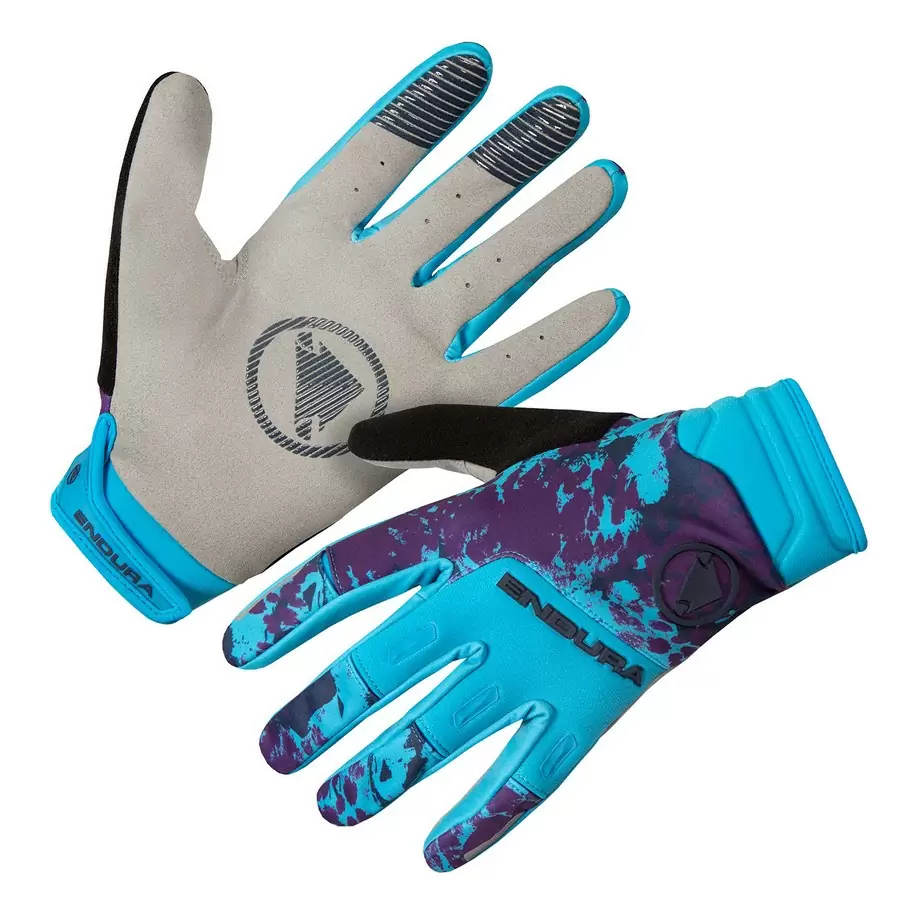 Gants VTT SingleTrack coupe-vent bleu taille L - image