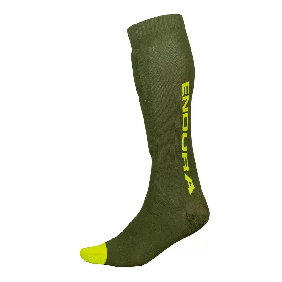 Chaussettes SingleTrack Shin Guard Sock Forest Green taille S/M - image