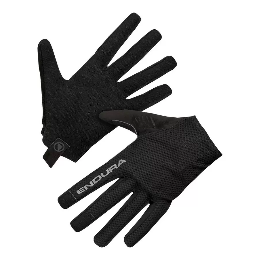 Guanti MTB EGM Full Finger Glove Black taglia M - image