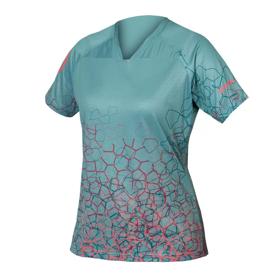 SingleTrack Print Tee LTD Damen T-Shirt Hellblau/Lila Größe XS - image