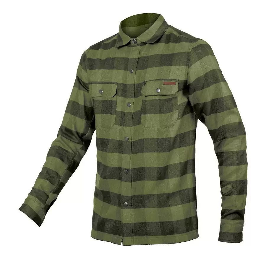 Hummvee Flannel Shirt Bottle Verde taglia L - image