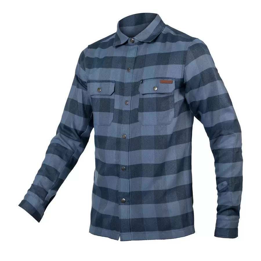 Hummvee Flanellhemd Ensign Blau Größe L - image