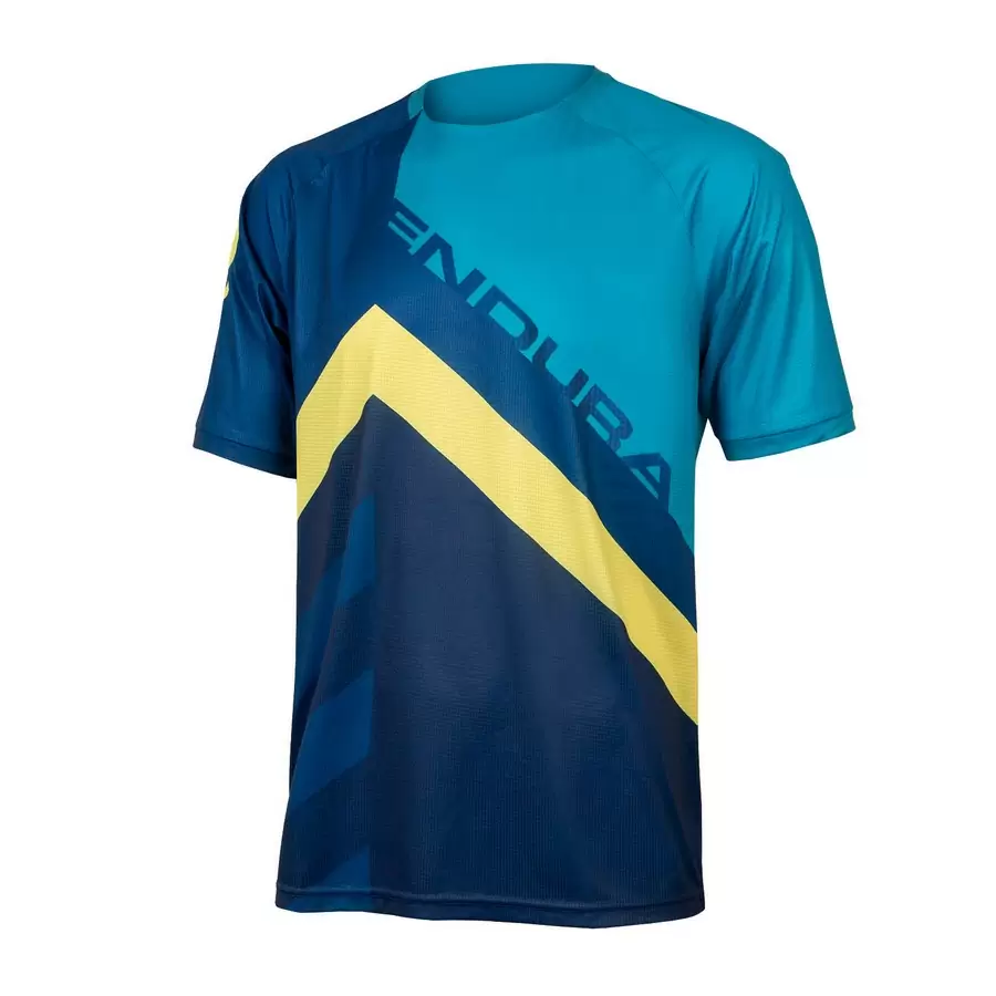 Camiseta SingleTrack Print Tee LTD Azul Roxo tamanho M - image