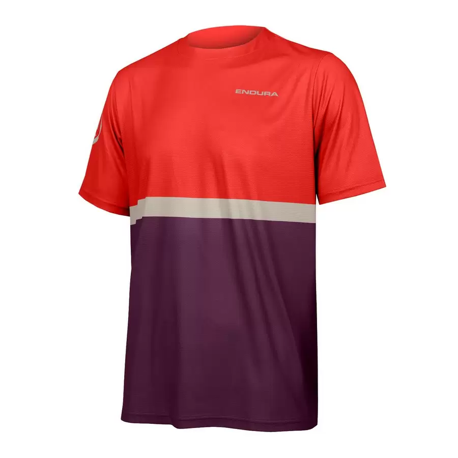 T-Shirt T-Shirt SingleTrack Core Tee II Viola/Rosso taglia L - image