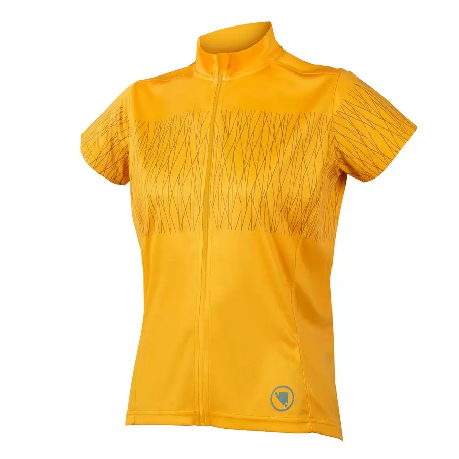 Kurzarmtrikot Hummvee Ray S/S Trikot Damen Saffron Größe L - image