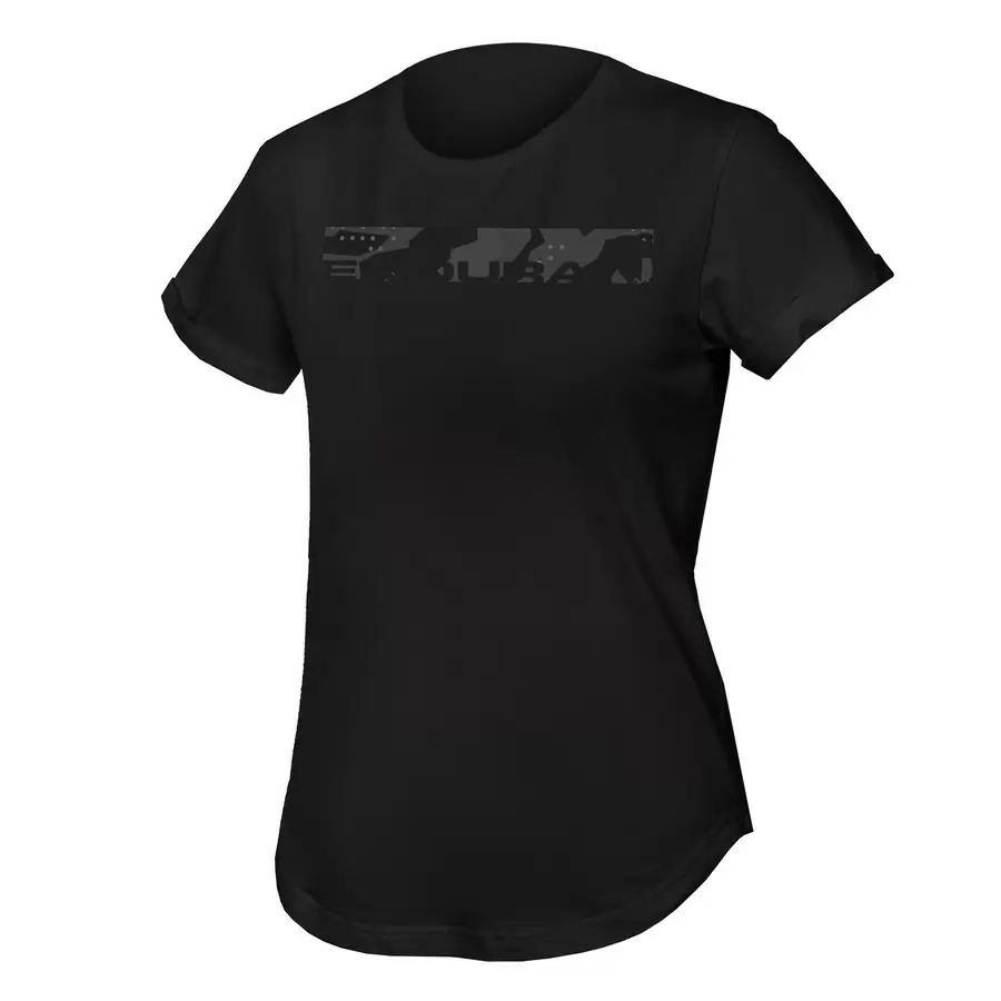 Camiseta One Clan Organic Tee Camo Mujer Negra talla XS - image