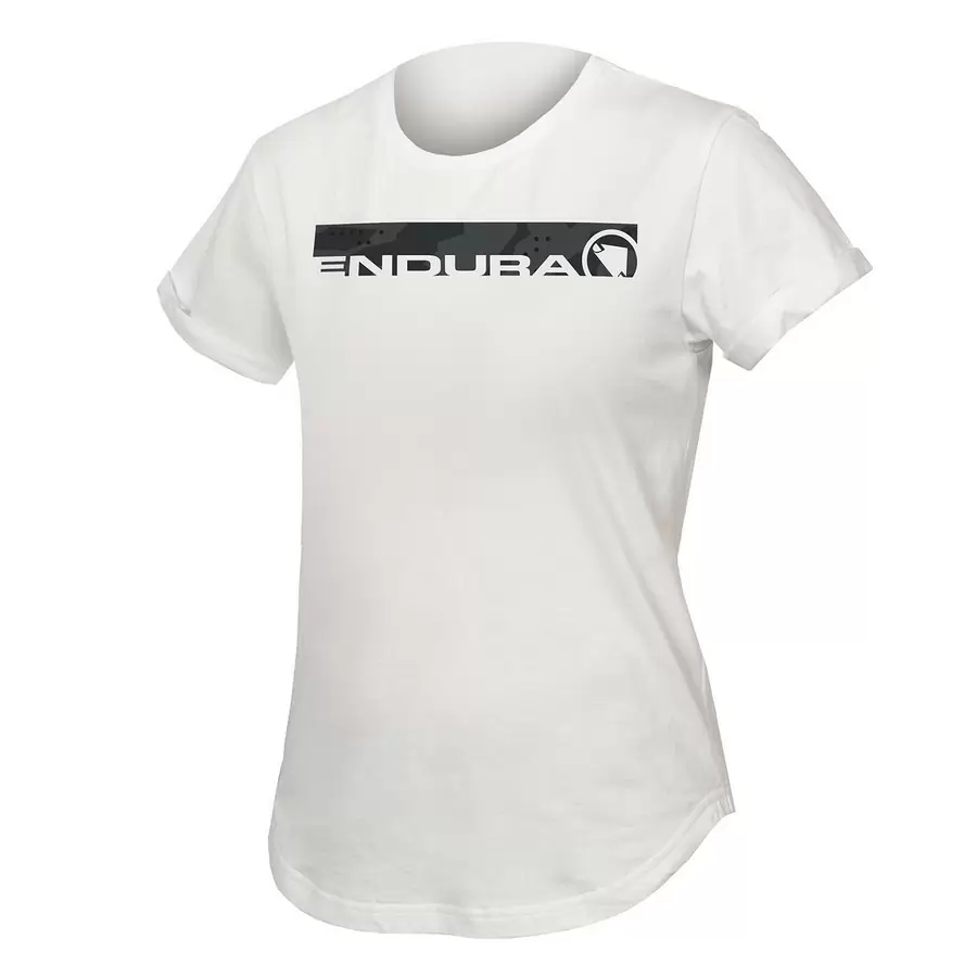 T-Shirt One Clan Organic Tee Camo Damen Weiß Größe XS - image