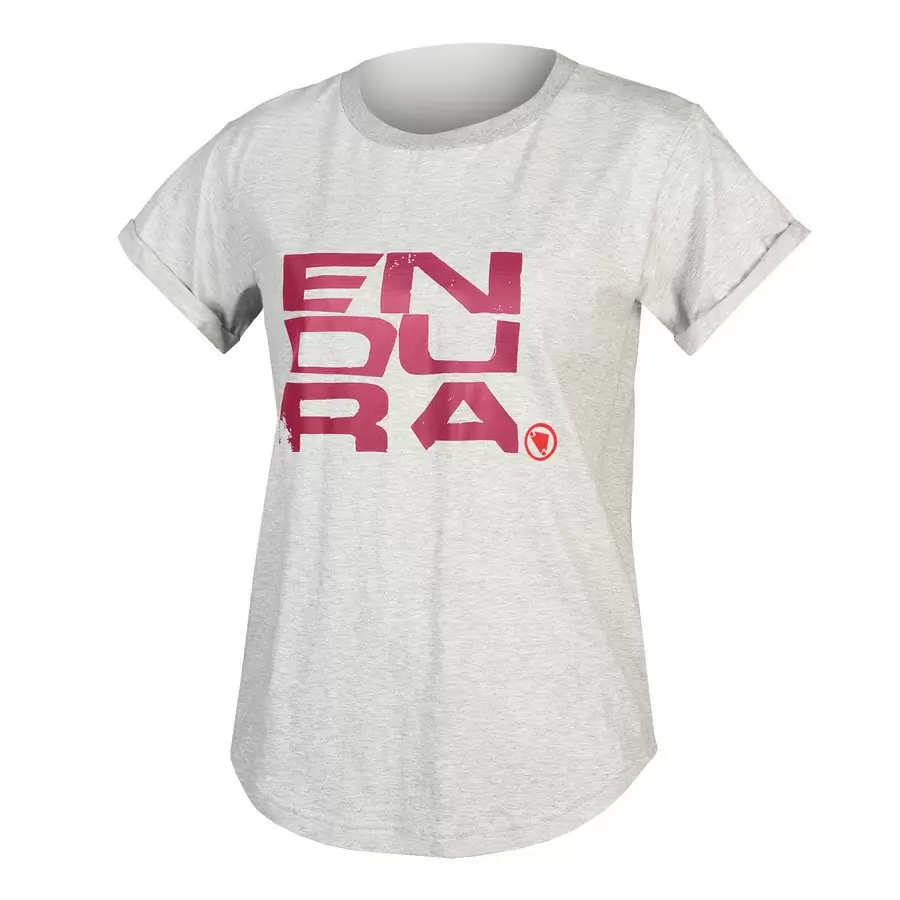 T-Shirt One Clan Organic Tee Stacked Womens Grey size XS - image