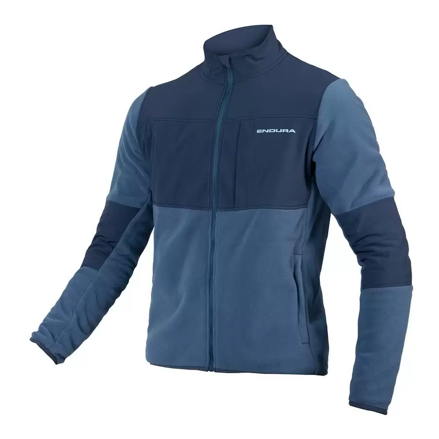 Sweatshirt Hummvee Full Zip Fleece Ensign Blue size L - image