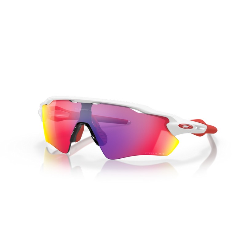 Radar EV Path Polished White Prizm Road White/Red Lens