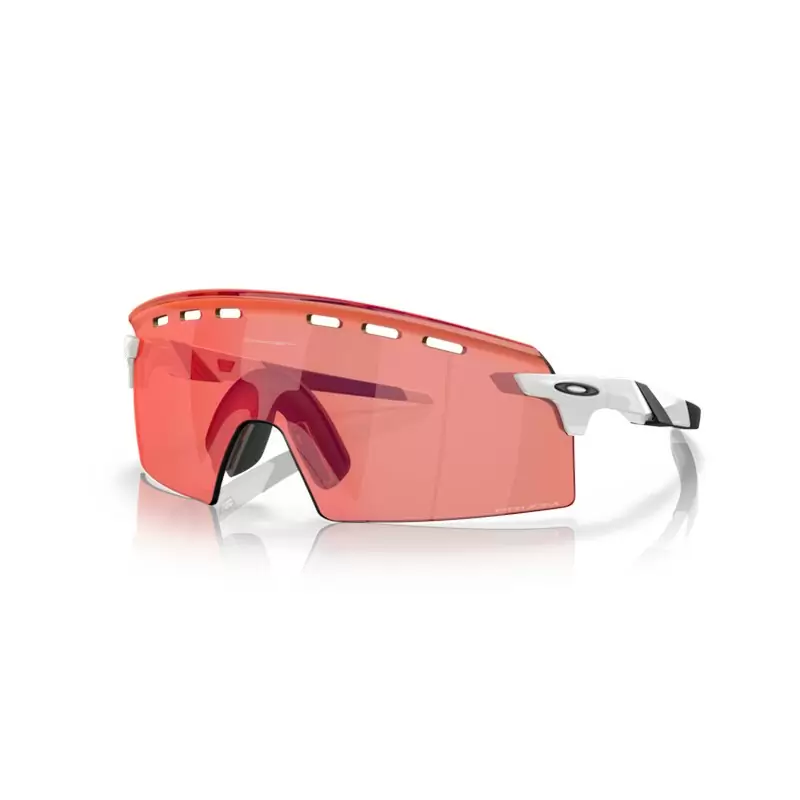 Encoder Strike Vented Polished White Glasses Prizm Field White/Orange Lens - image