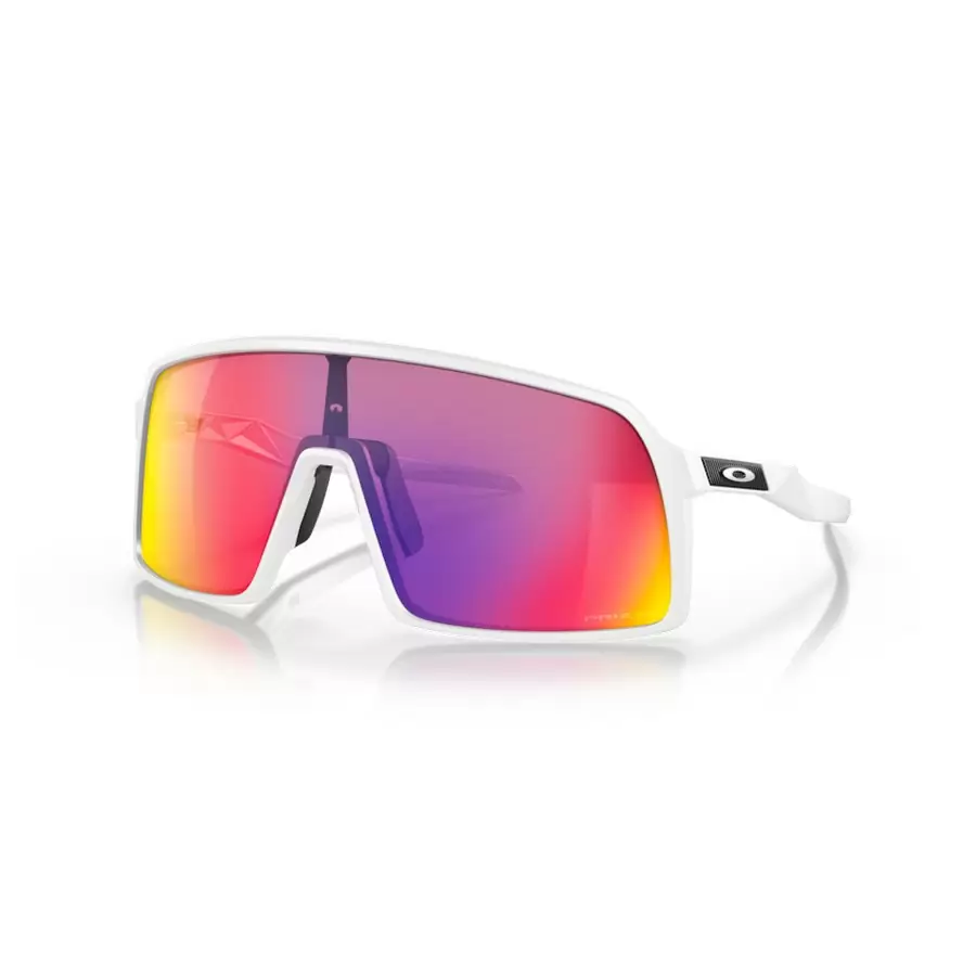 Sutro Sunglasses Matte White Prizm Road Lens White/Red - image