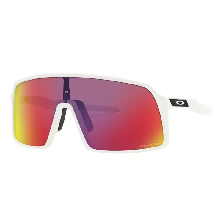 Sutro Sunglasses Matte White Prizm Road Lens White/Red #1