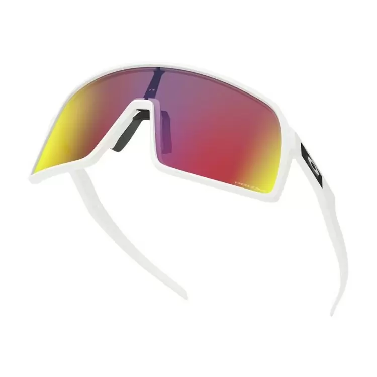 Sutro Sunglasses Matte White Prizm Road Lens White/Red #2