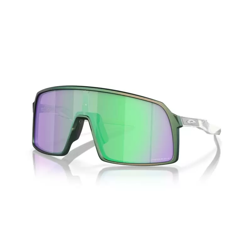 Sutro Matte Silver Green Colorshift Lunettes Prizm Road Jade Transparent/Green Lens - image