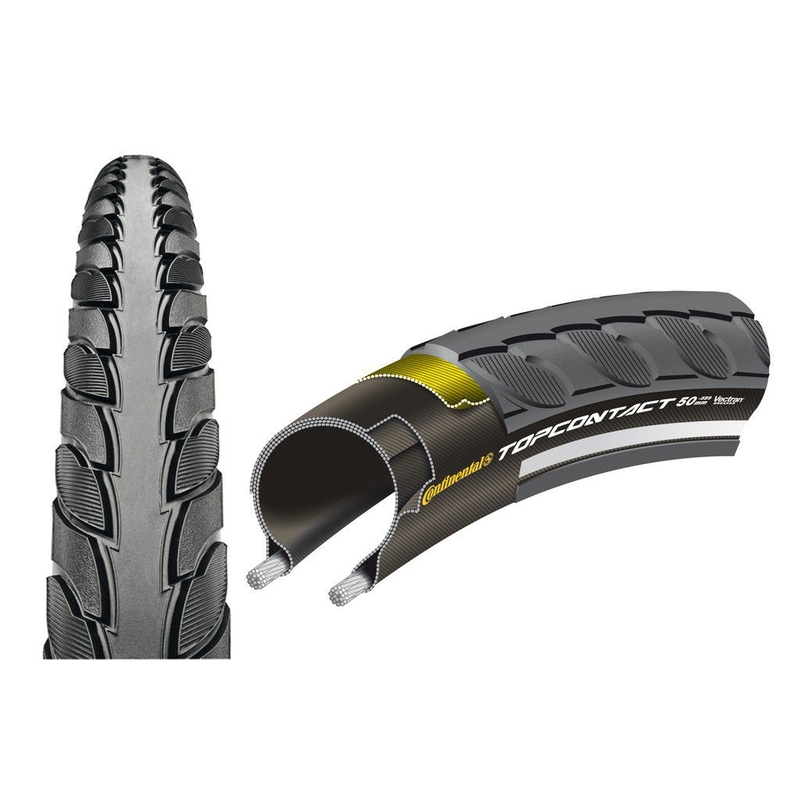 City Top Contact II 28x1.75 Black Reflective