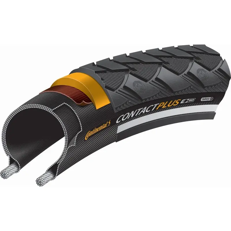 Copertone City Contact Plus 28 40-622 Nero Riflettente - image