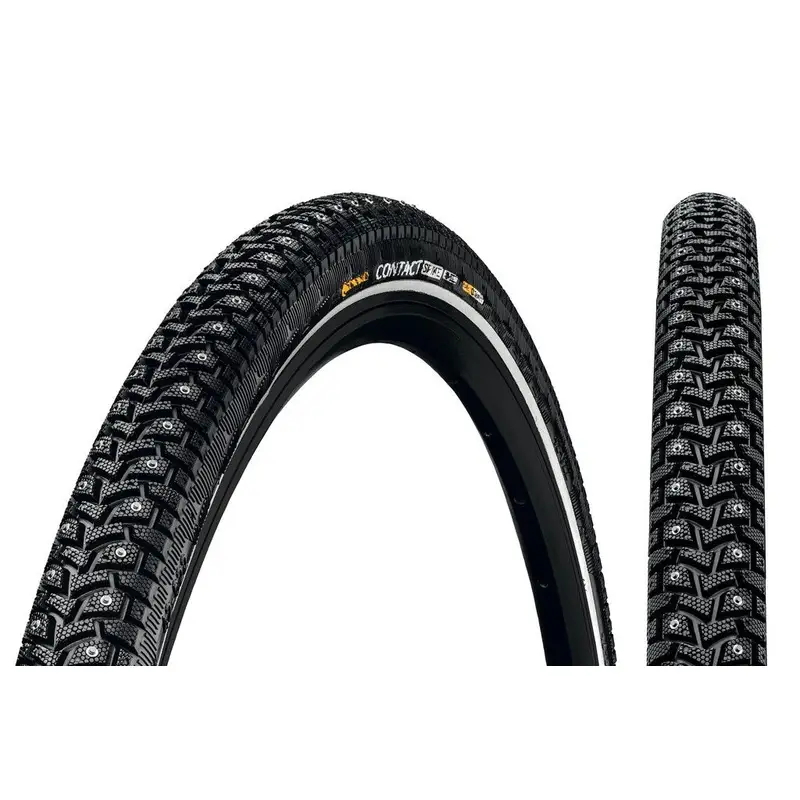 Copertone City Contact Spike 240 28x1,60 Nero Riflettente - image