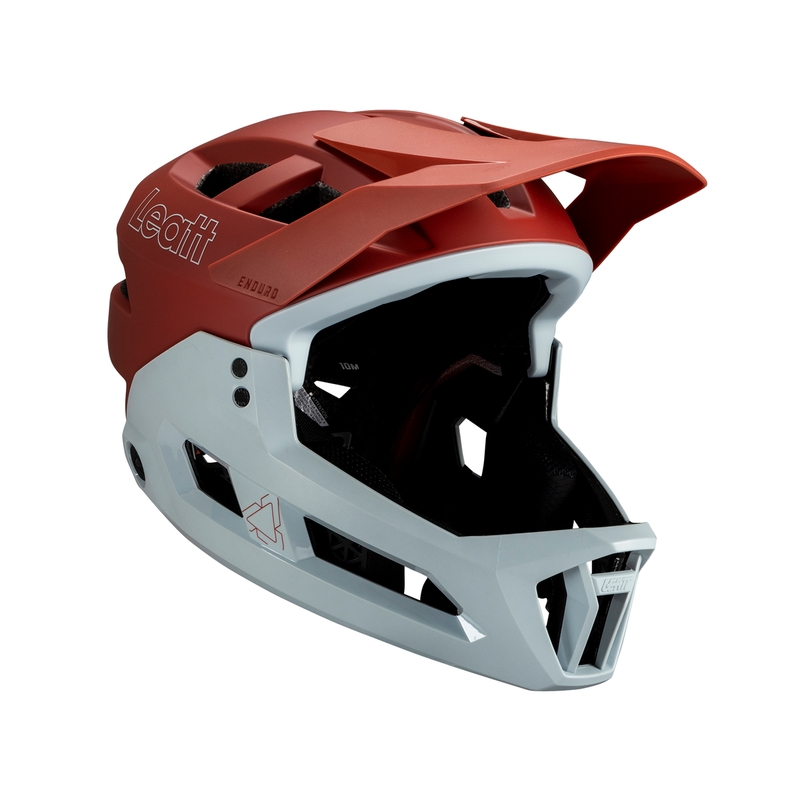 Capacete MTB Enduro 2.0 V25 Vermelho/Branco Tamanho S (51-55cm)