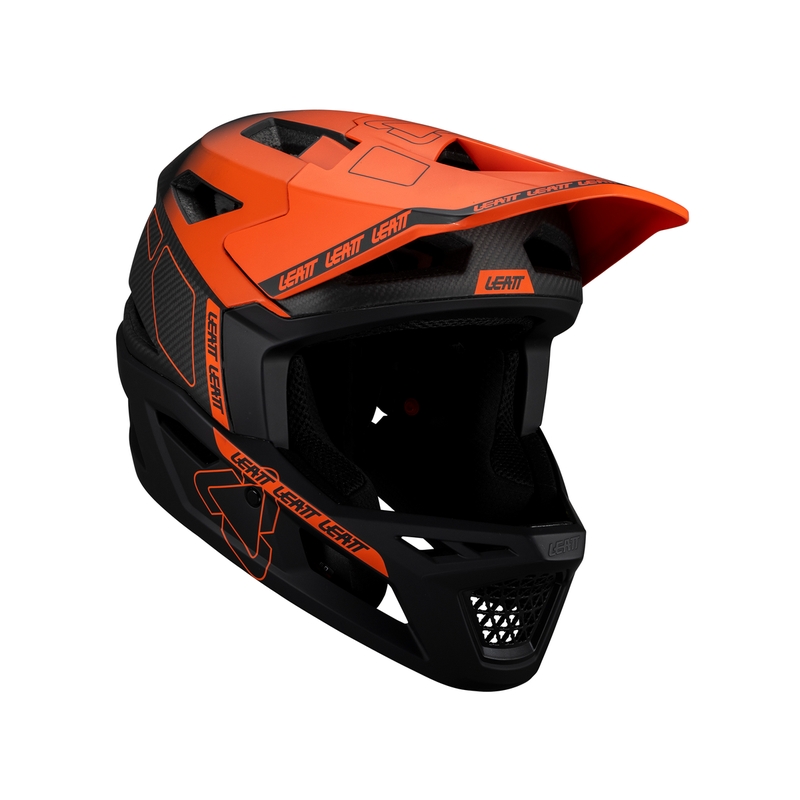 Casco MTB Gravity 6.0 Carbon V25 Nero/Arancio Taglia L (59-60cm)