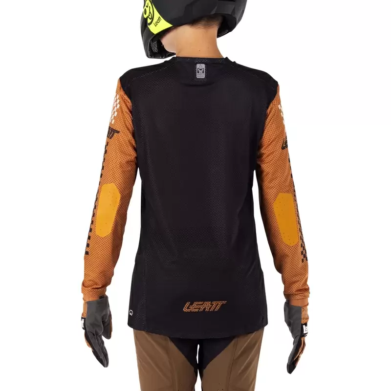 Camisola MTB Gravity 4.0 Manga Comprida Criança Preto/Castanho Tamanho M (130-140cm) #13