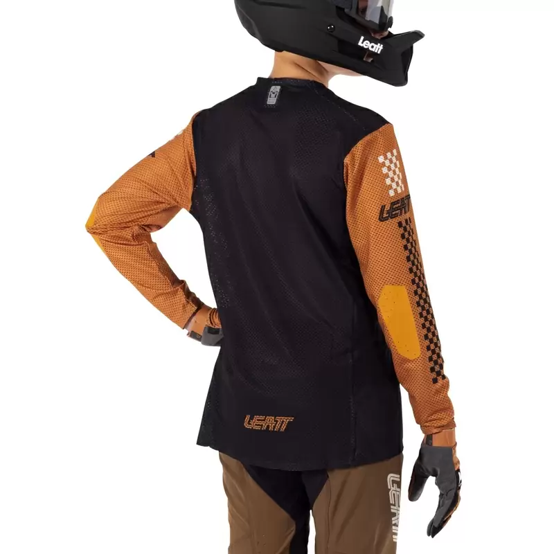 Camisola MTB Gravity 4.0 Manga Comprida Criança Preto/Castanho Tamanho M (130-140cm) #8