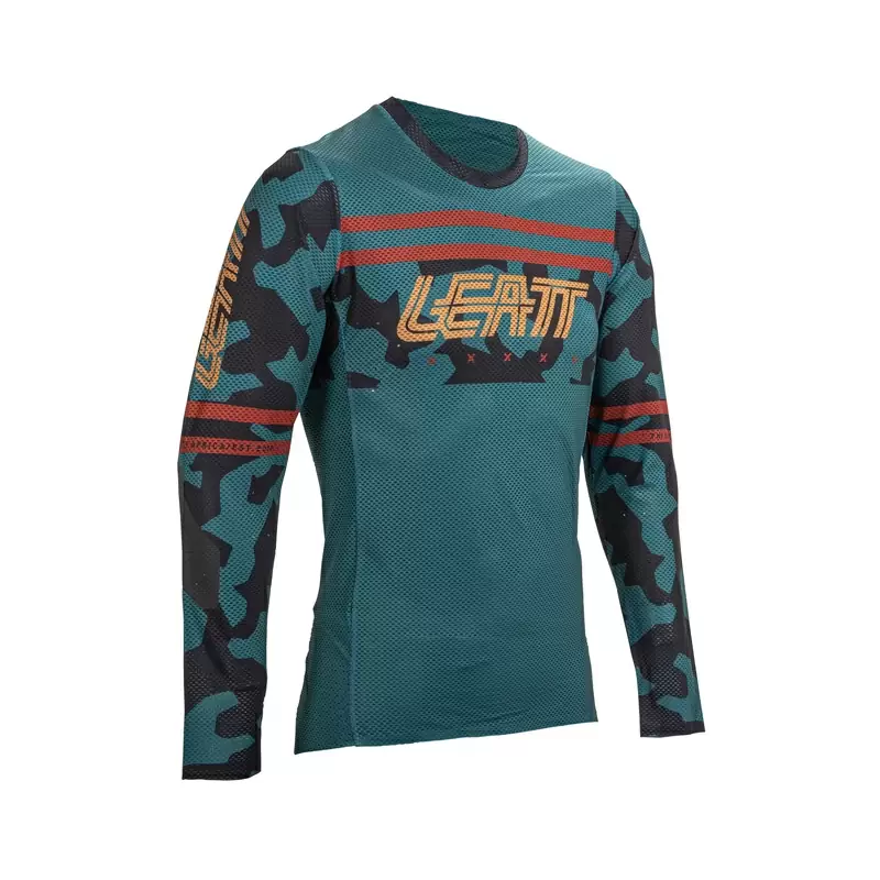 Maglia Maniche Lunghe MTB Gravity 4.0 Bambino Blu/Nero Taglia M (130-140cm) - image