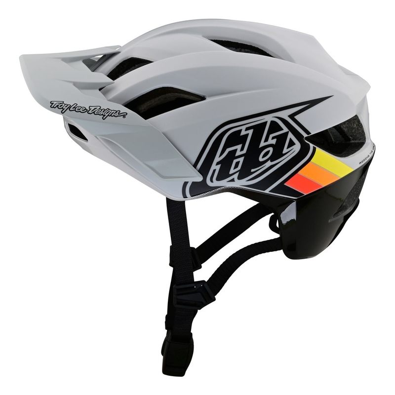 Casque de ligne de flux pour VTT Si badge avec 14 trous de ventilation blancs taille xs