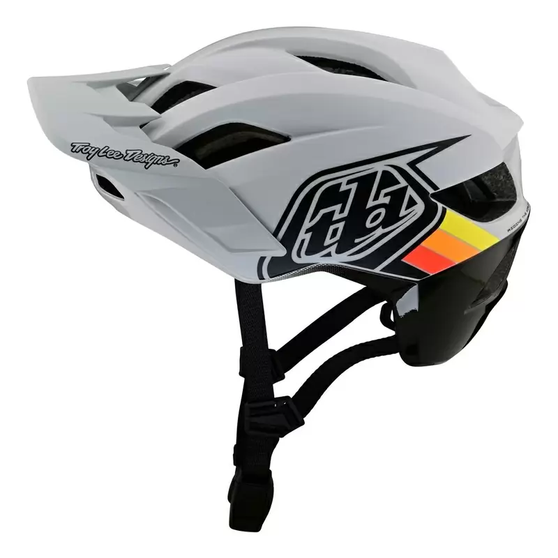 Casque de ligne de flux pour VTT Si badge avec 14 trous de ventilation blancs taille xs - image