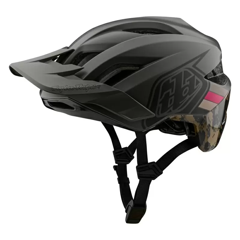 Capacete MTB se o emblema da linha de fluxo com 14 orifícios de ventilação azul tamanho m/l - image