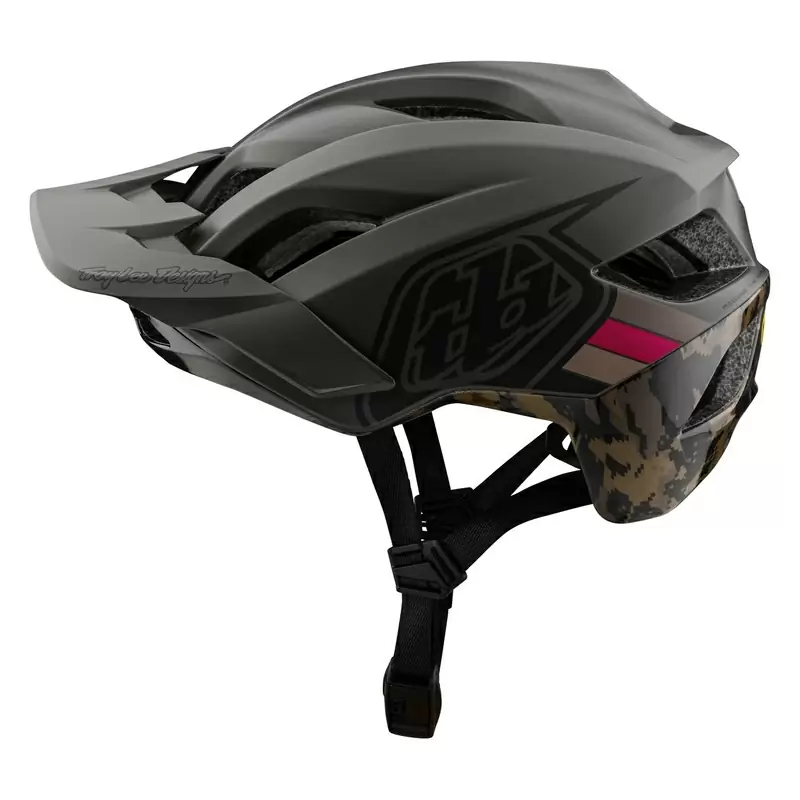 Capacete MTB se o emblema da linha de fluxo com 14 orifícios de ventilação azul tamanho m/l #1
