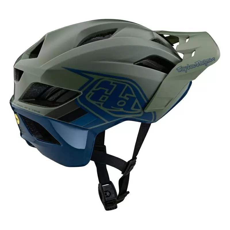 Capacete MTB se o emblema da linha de fluxo com 14 orifícios de ventilação verde tamanho XS/S #2
