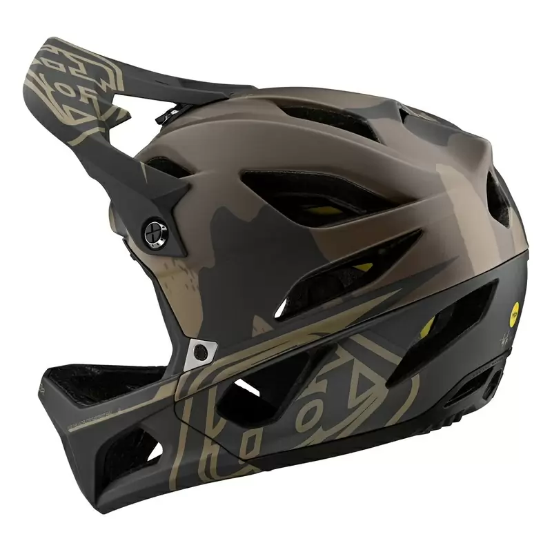 Troy lee designs 115537001 stage stealth full face mtb helmet green b