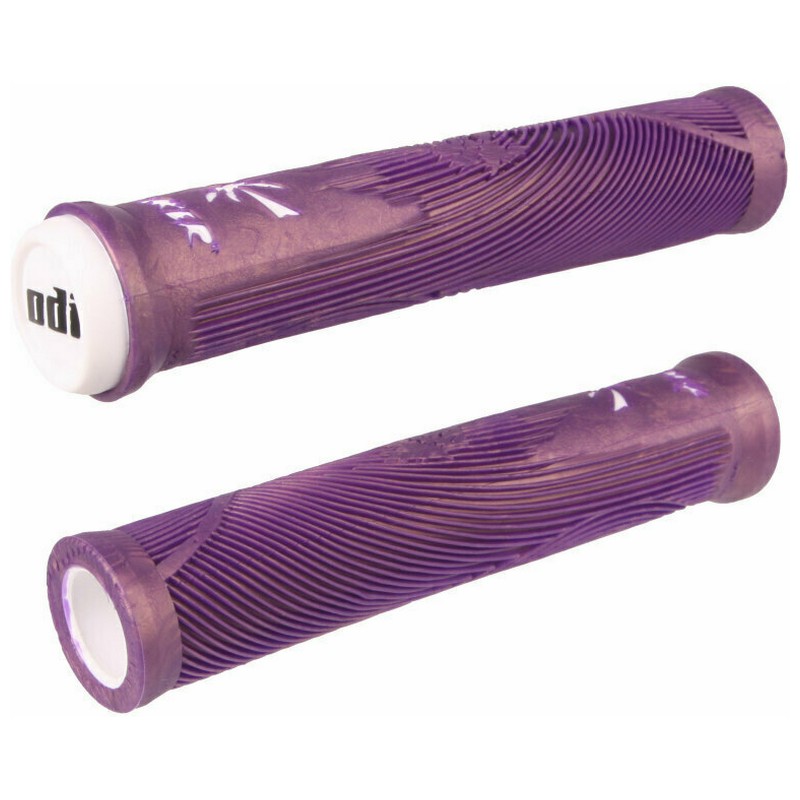 Puños BMX HUCKER FLANGELESS Morado y Blanco 160mm
